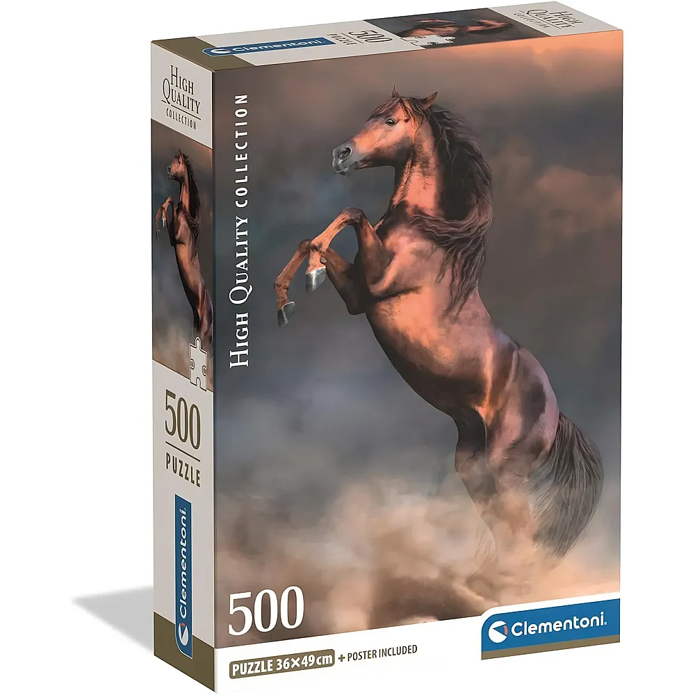 Clementoni Puzzle High Quality Collection Wilder Roter Hengst 500Teile
