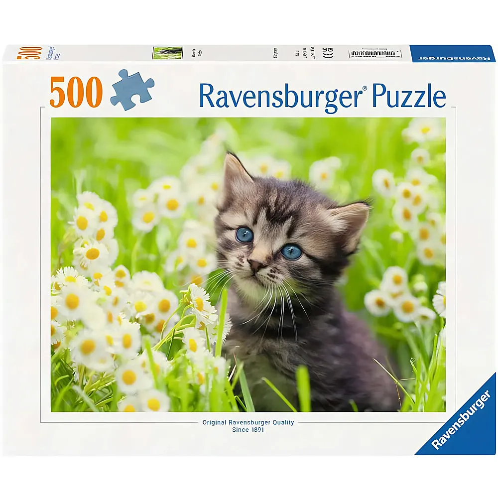 Ravensburger Puzzle K�tzchen in der Wiese 500Teile