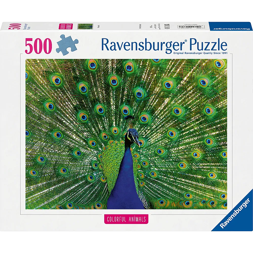 Ravensburger Puzzle Pfau 500Teile