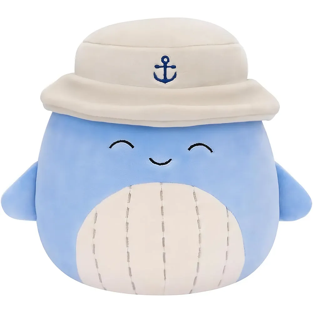 meinspielzeug - Squishmallows Pl�sch Samir der Wal im Hut - 19 cm | Meerestiere Pl�sch