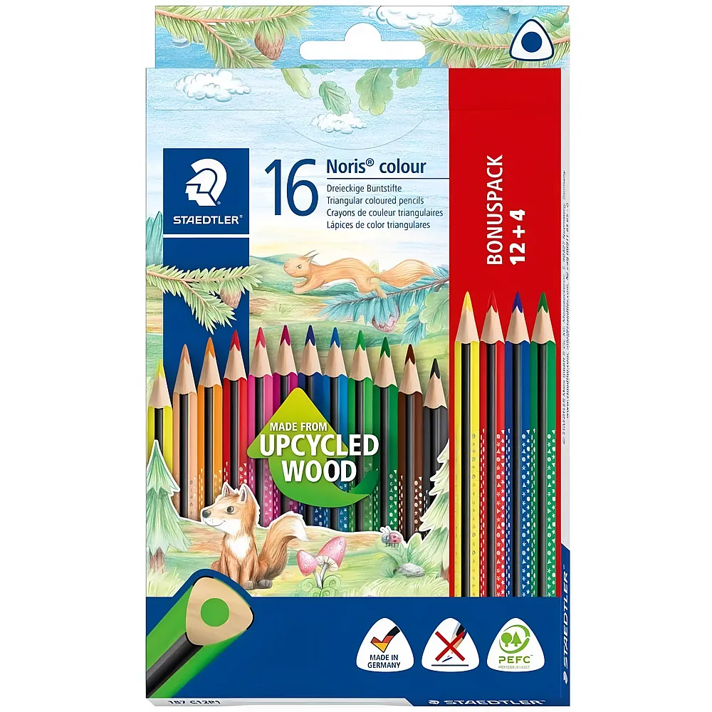 STAEDTLER Buntstifte Kinder Set Noris Colour  Bruchsicherer Buntstift mit ergonomischer Dreikantform  Farbstifte mit