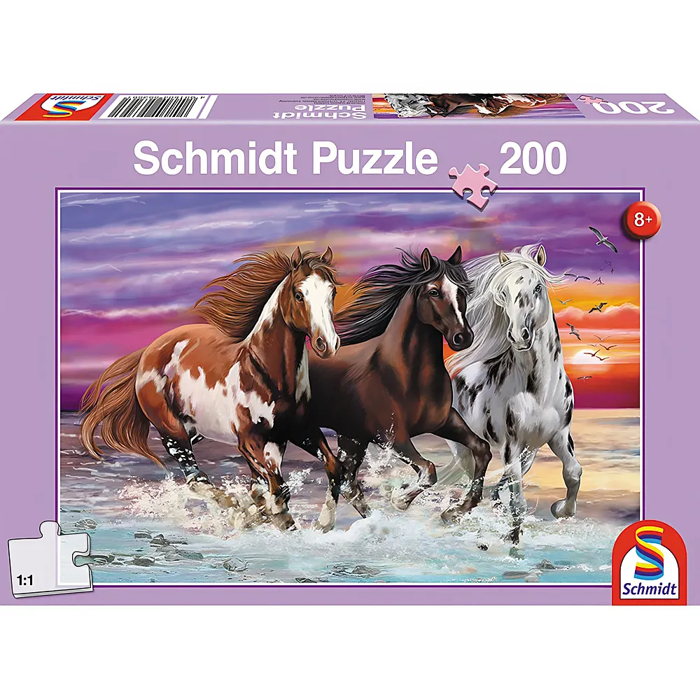Schmidt Puzzle Wildes Pferde-Trio 200Teile