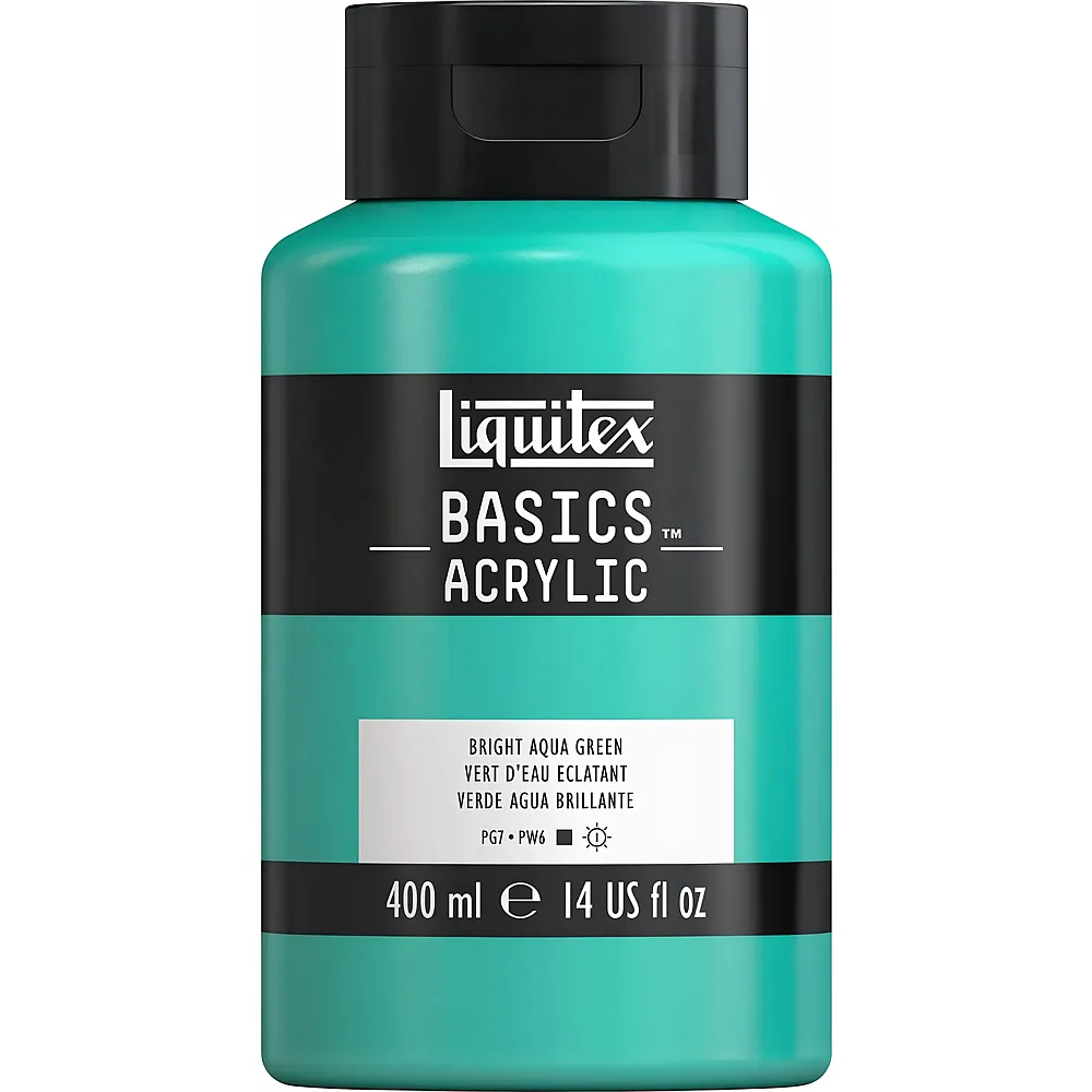 Liquitex Lqx Basics Acrylfarbe 400ml Flasche Aquagrn Leuchtend - Suche