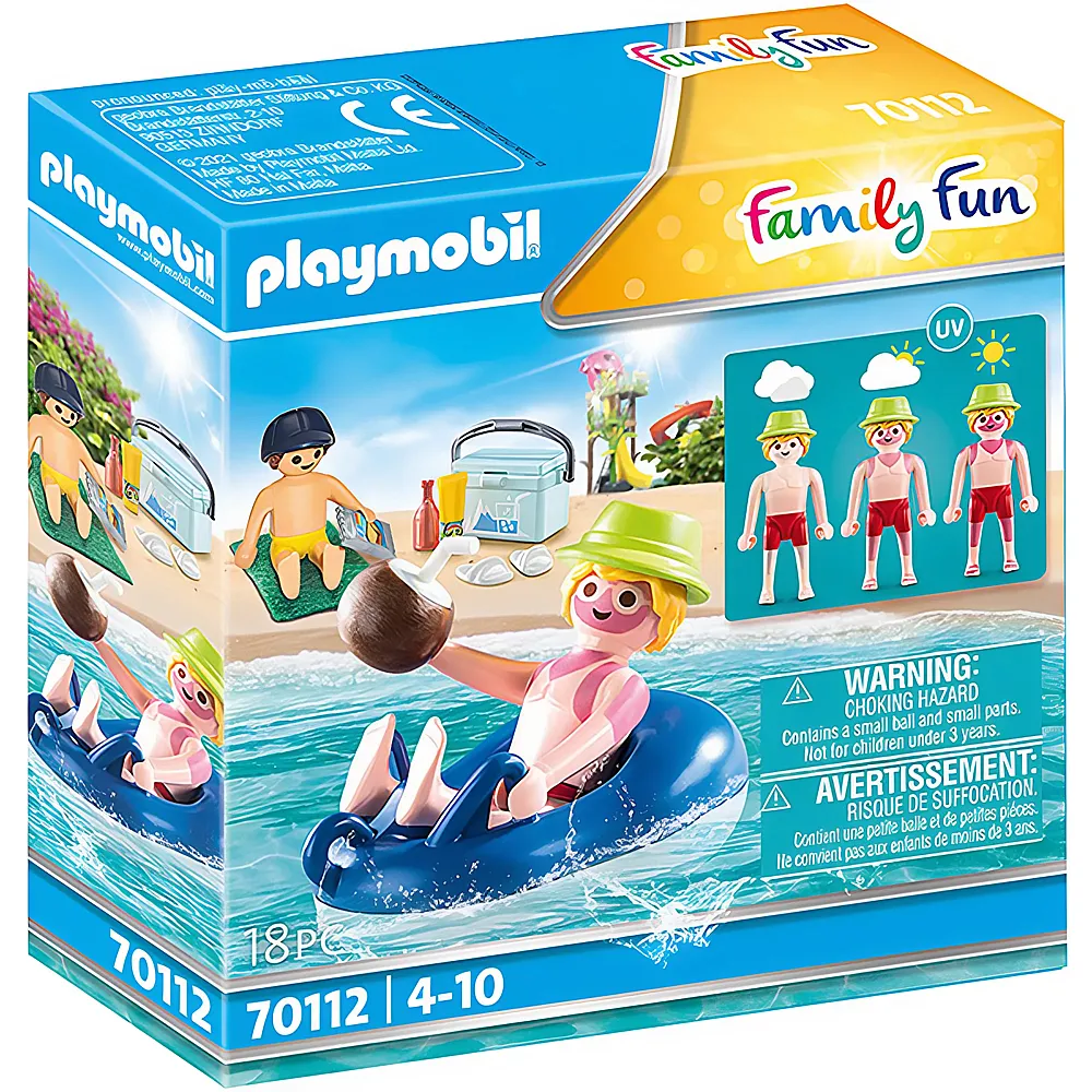PLAYMOBIL FamilyFun Badegast mit Schwimmreifen 70112