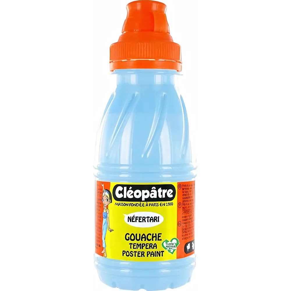 Cleopatre Nefertari � Gouache-tempera 250ml Azurblau pastelton