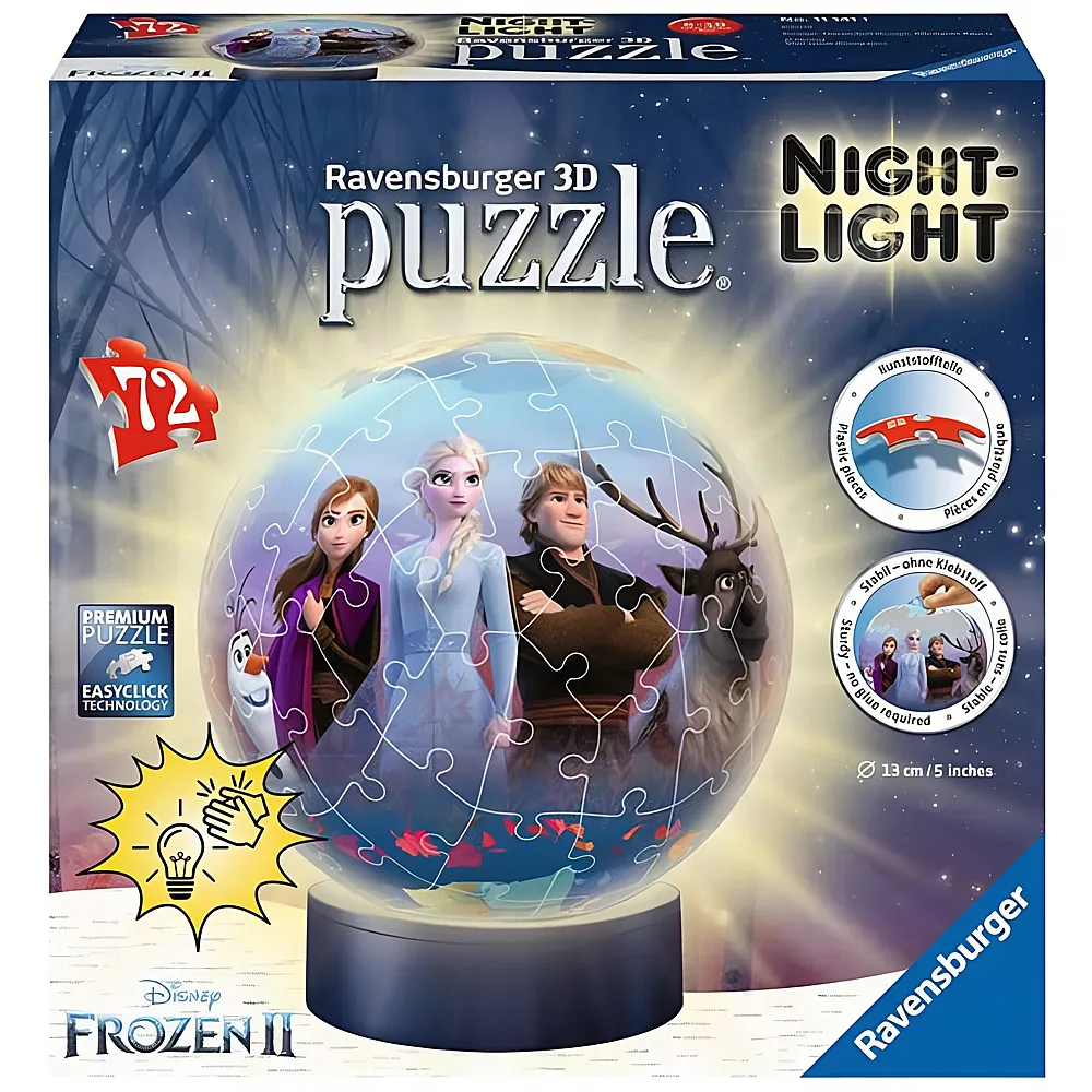 Ravensburger Puzzleball Nachtlicht Disney Frozen 72Teile
