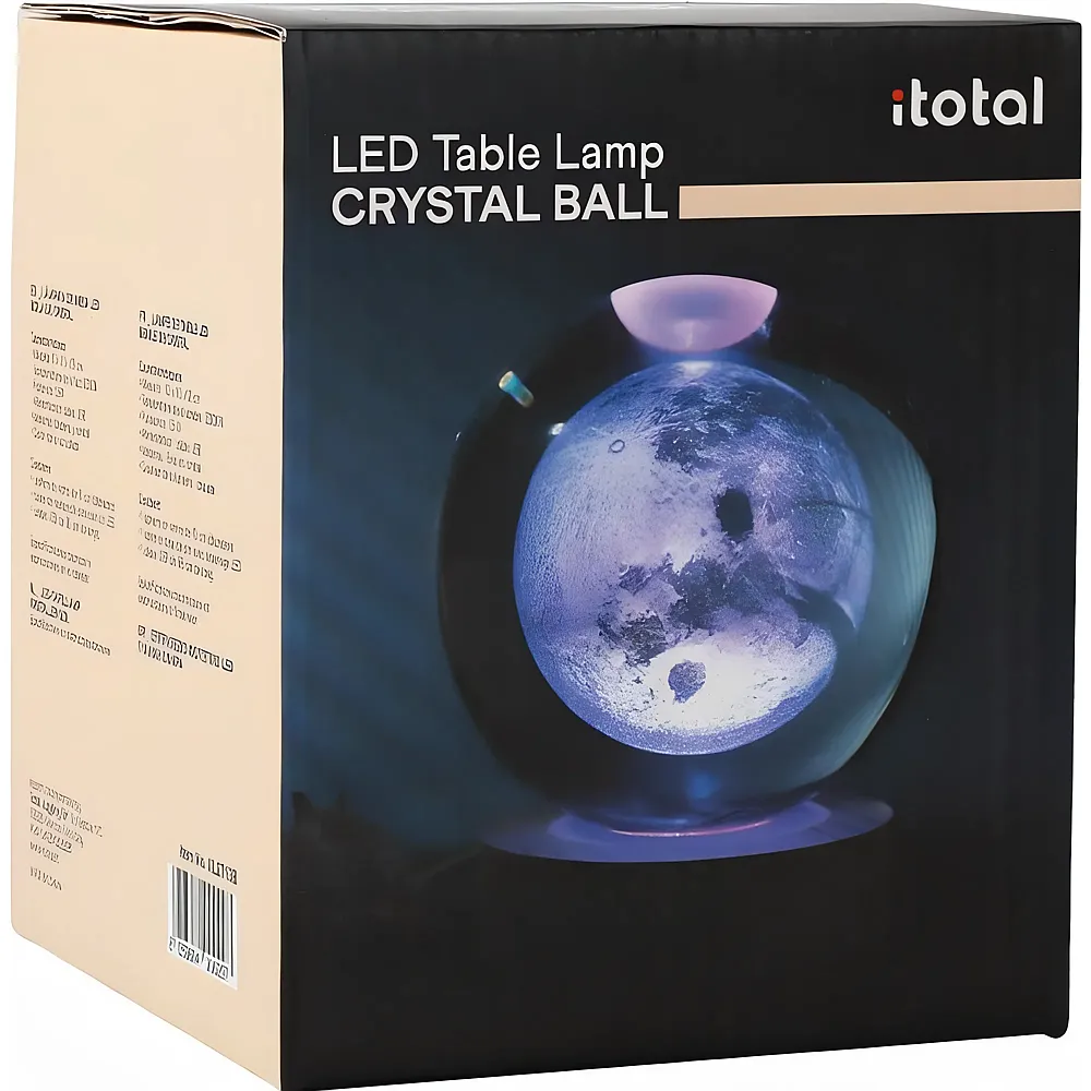 i-total Kristall Kugellampe Mond gross