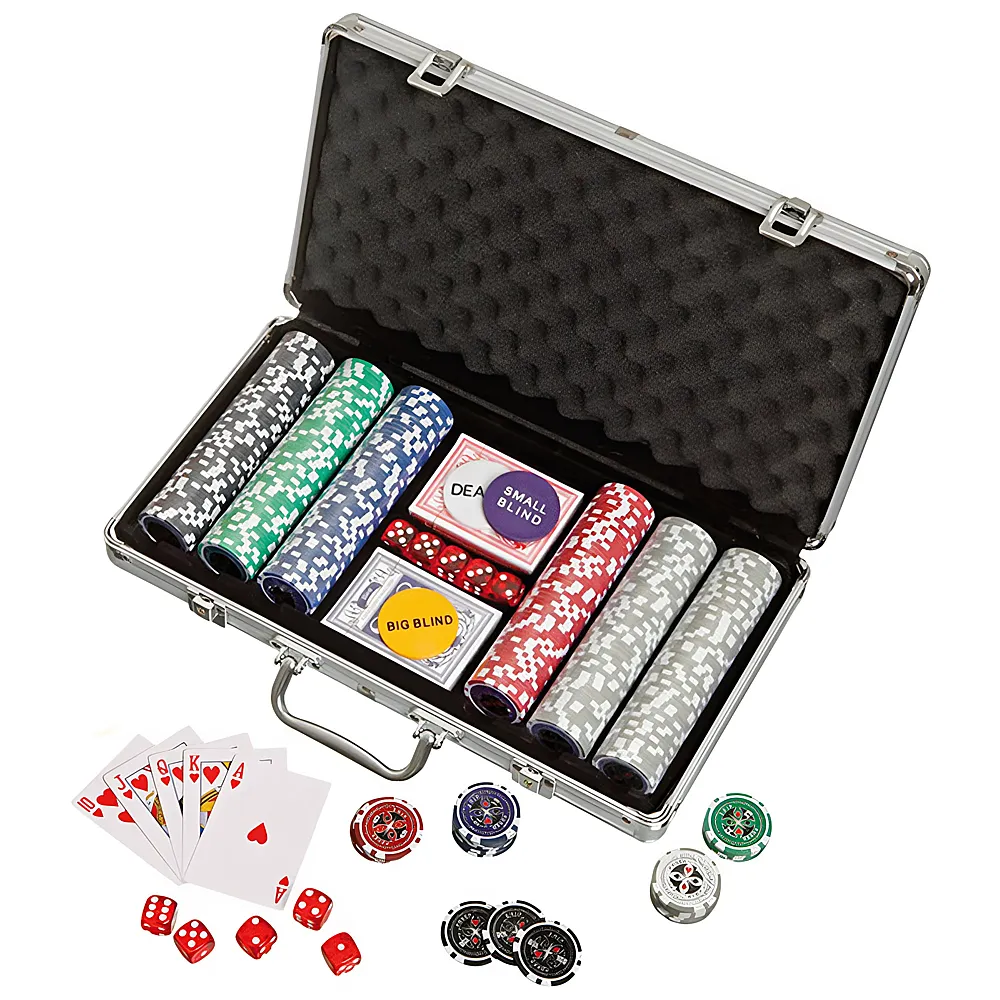 Philos Spiele Pokerchips, Aluminiumkoffer | Kartenspiele
