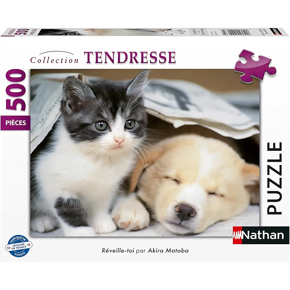 Nathan Puzzle Collection Tendresse Wach auf und spiel mit mir 500Teile
