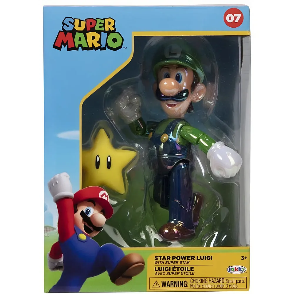JAKKS Pacific Nintendo: Luigi Stern - Figur 10 cm