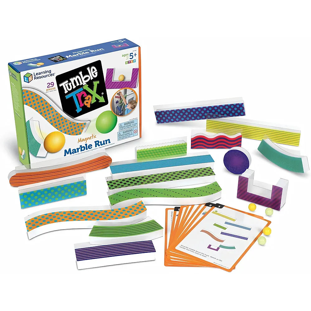 Learning Resources Tumble Trax Magnetische Murmelbahn, Ab 5 Jahren, Lernspiel Logisches Denken und Probleml�sen, Naturwissenschaften
