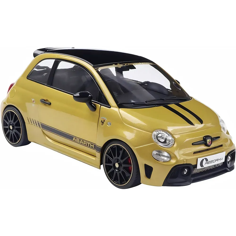 meinspielzeug - Solido 1:18 Fiat F595 Abarth Works Gelb | Die-Cast 1:18