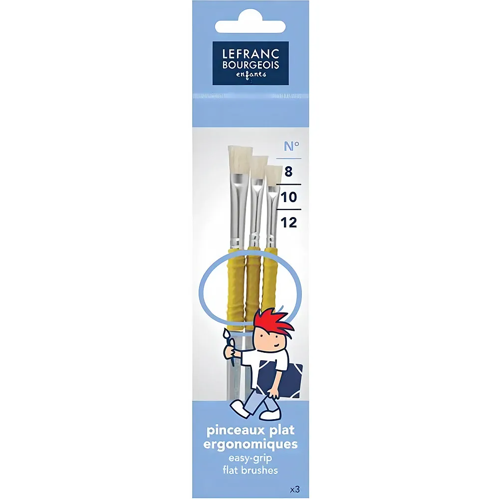 Lefranc Bourgeois Lfb Schulpinsel Set 3 Ergonomische Borsten Pinsel 8-10-12 - Suche