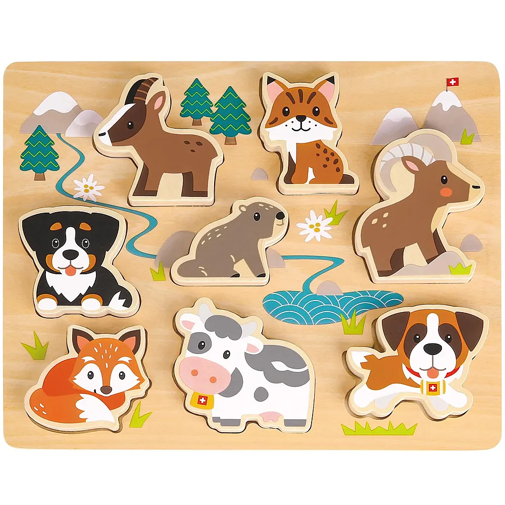 spielba Puzzle 3D Schweizer Tiere