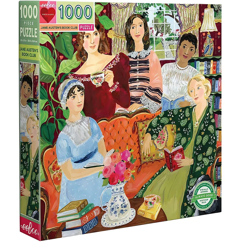 eeBoo Puzzle Jane Austen's Book Club 1000Teile | Puzzle 1000 Teile