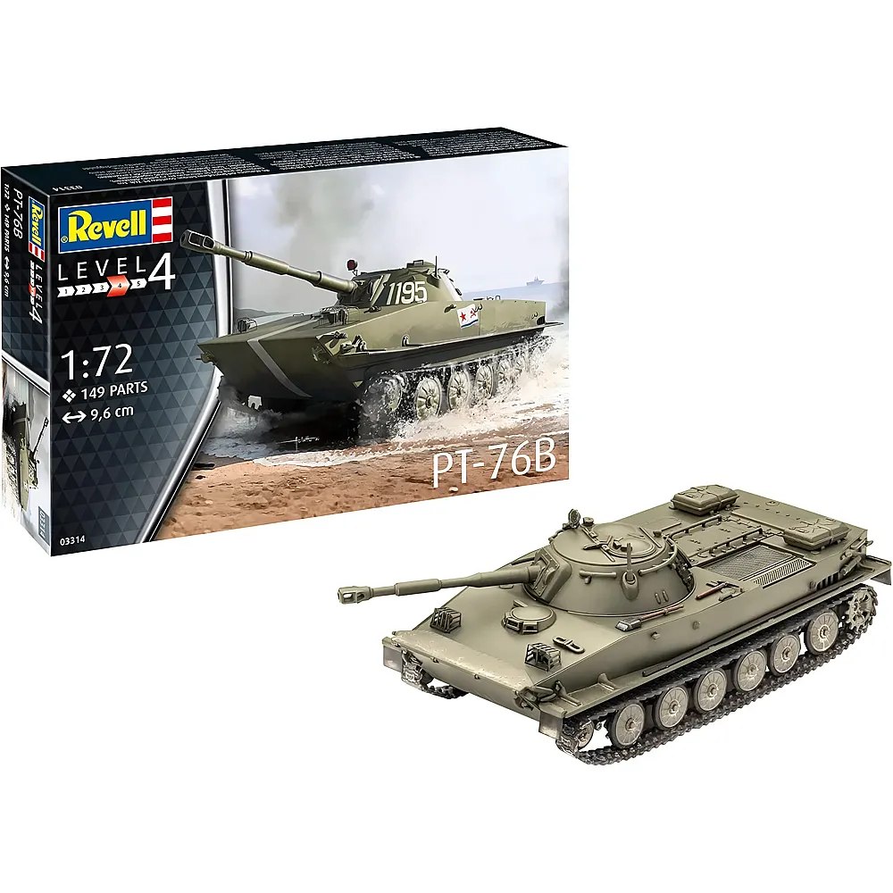 Revell Level 4 Modellbausatz PT-76B - 149 Teile - Modellbausatz Milit�r