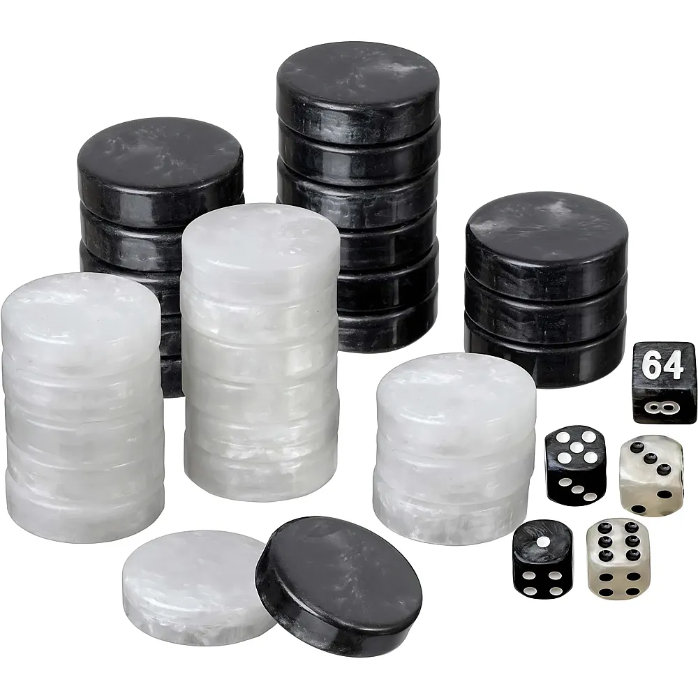 Philos Spiele Backgammon checkers - large - 34x10 mm