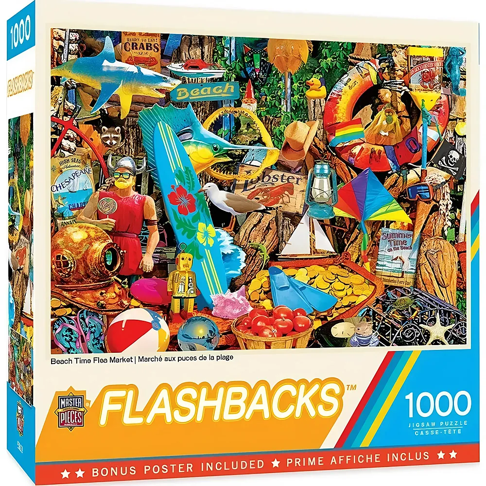 Master Pieces Puzzle Flashbacks Beach Time Flea Market 1000Teile