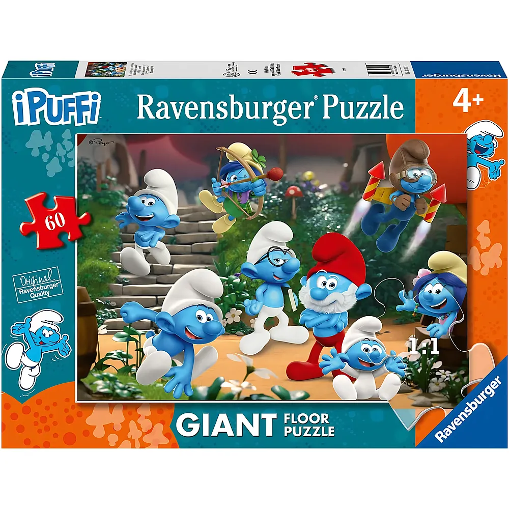 Ravensburger Puzzle Giant Floor Die Schl�mpfe - 60 Teile