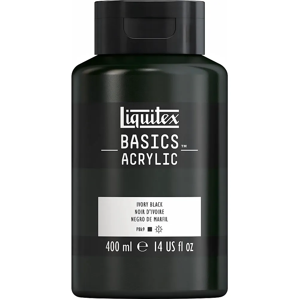 Liquitex Lqx Basics Acrylfarbe 400ml Flasche Elfenbeinschwarz - Suche
