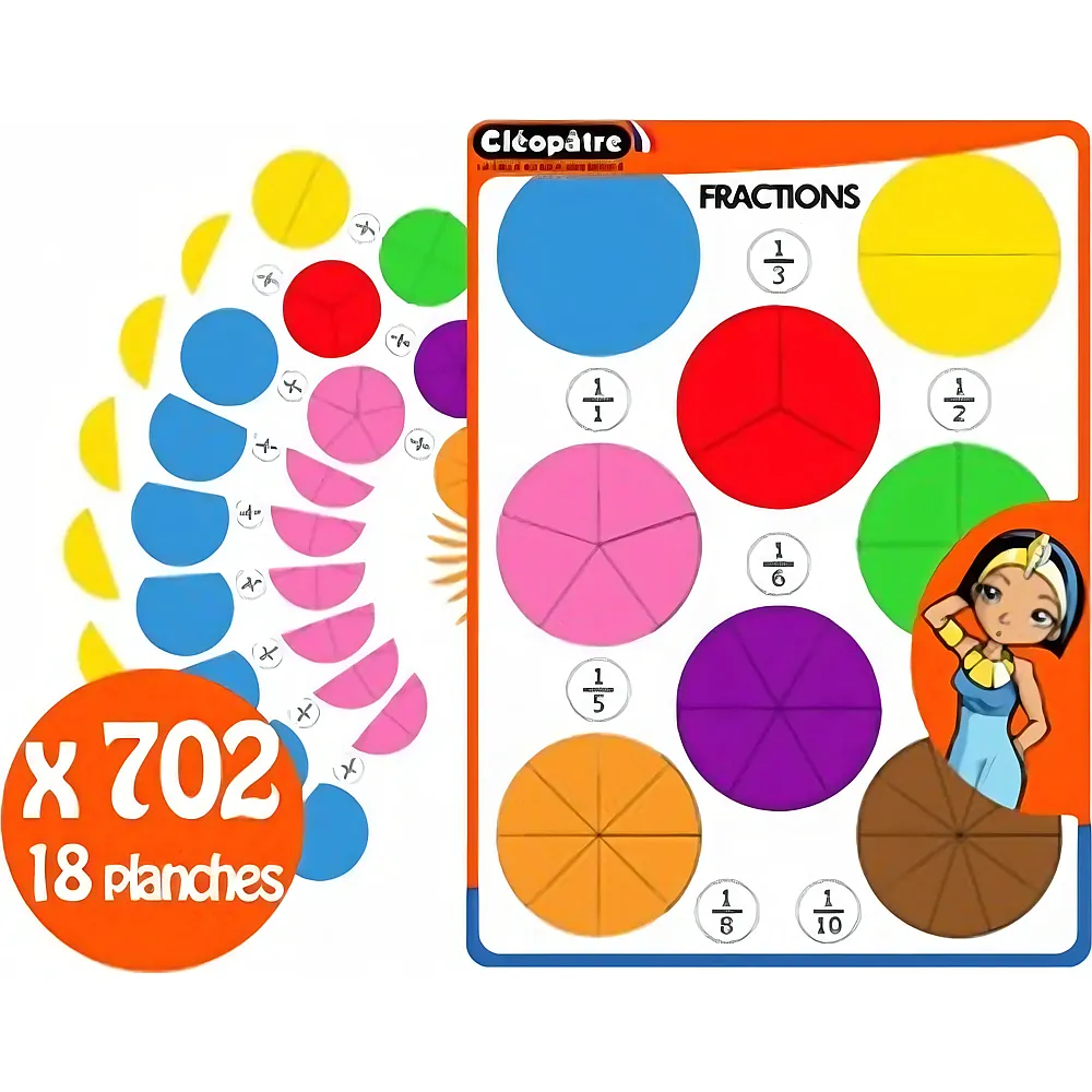 Cleopatre 702 Aufkleber Fraktionen, 8 Farben