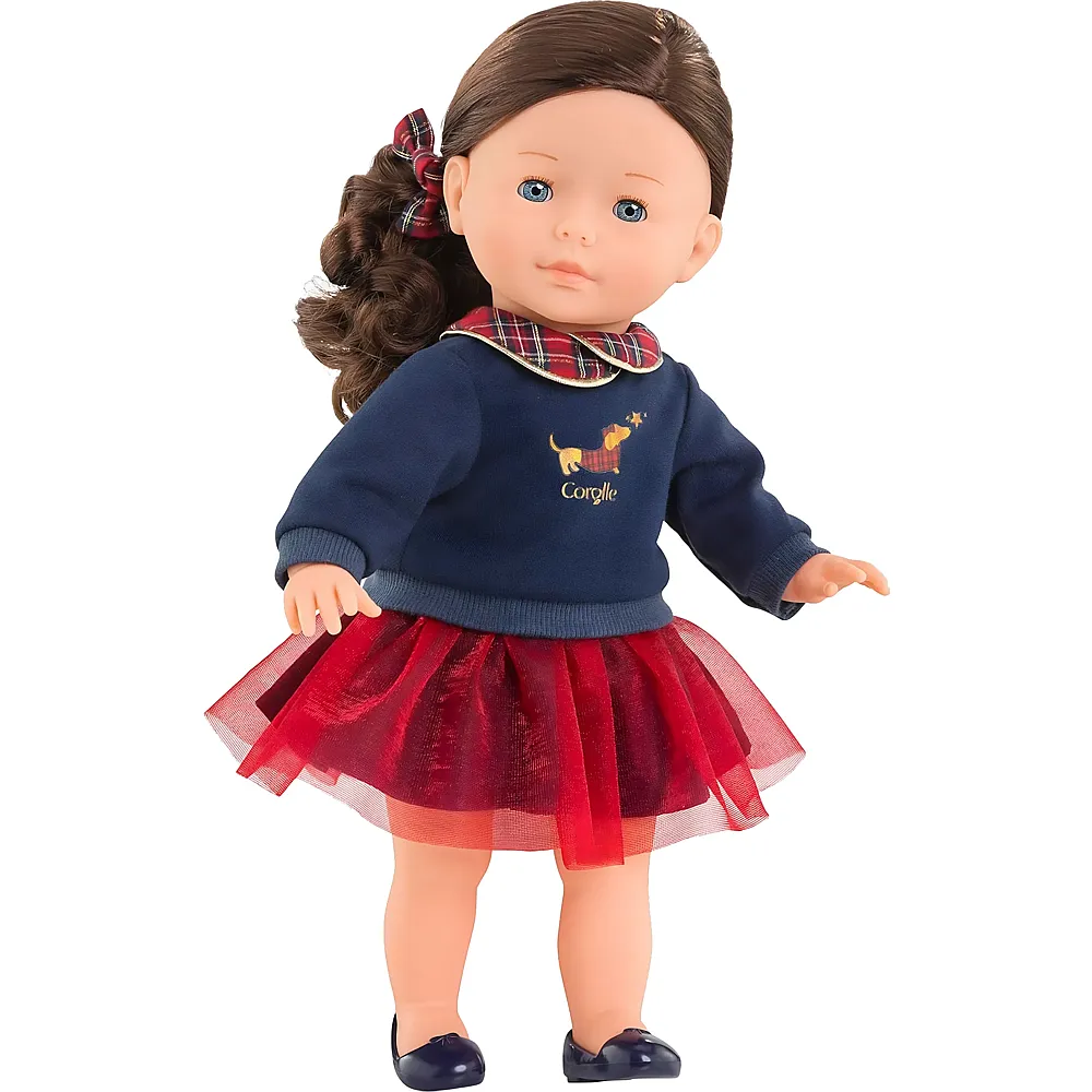 Ma Corolle Weichk�rper-Ankleidepuppe mit langem Haar im festlichen Winteroutfit 36cm