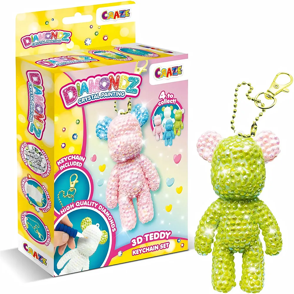 Craze Diamondz Keychain Set Teddyb�r