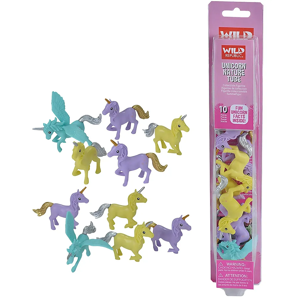 meinspielzeug - Wild Republic Nature Tube Einh�rner - 10 Teile | Elfen & Fabelwesen