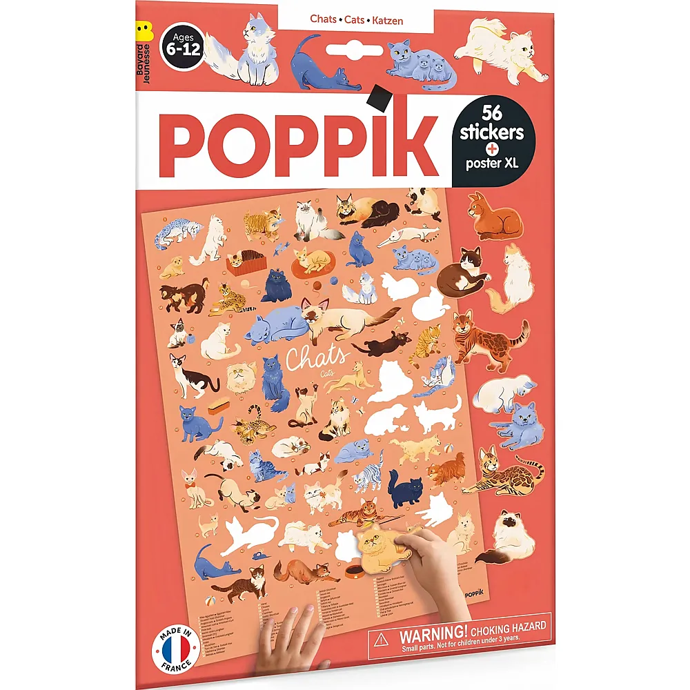 Poppik Sticker Lernposter Katzen - Suche