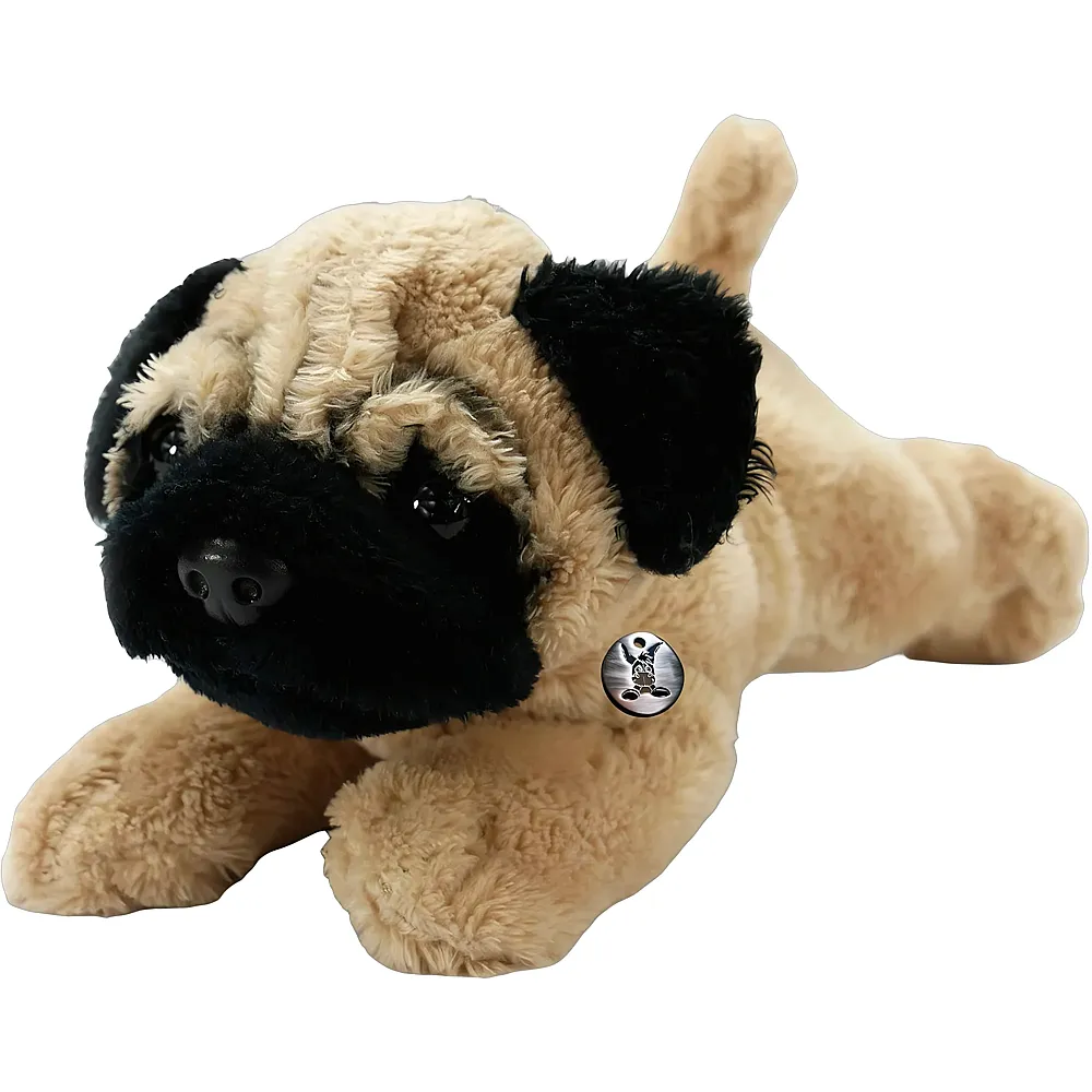 Unitoys Mops Kuscheltier Hund liegend 20 cm - Pl�schtier Gizmo Bulldogge
