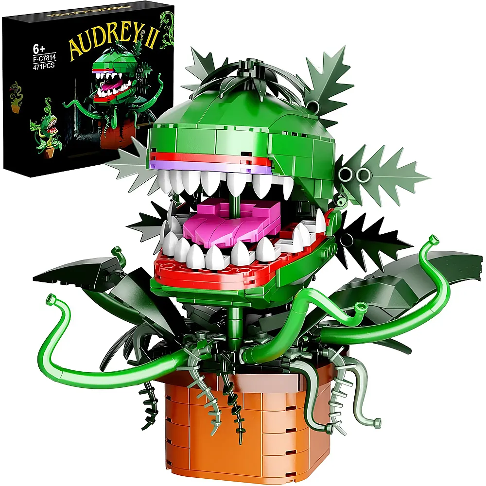 Millionspring Cannibal Flower Monster Audrey II - 471 Teile - Klemmbausteine Natur