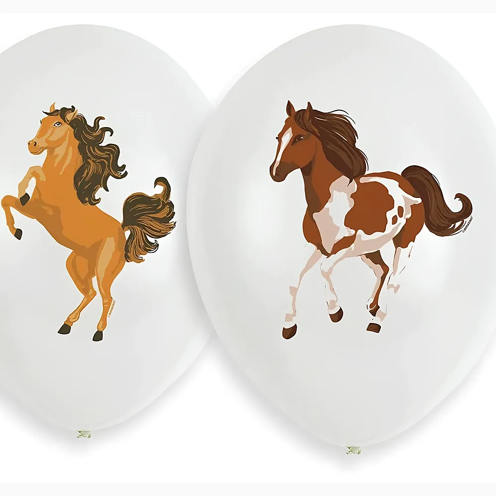 Amscan Ballons Pferde 6Teile | Kindergeburtstag