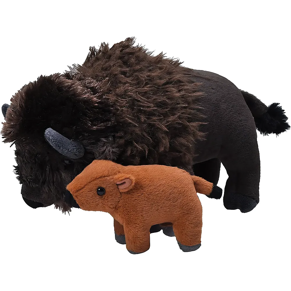 Wild Republic Mutter und Baby Bison braun - 38 cm - Wildtiere Pl�sch