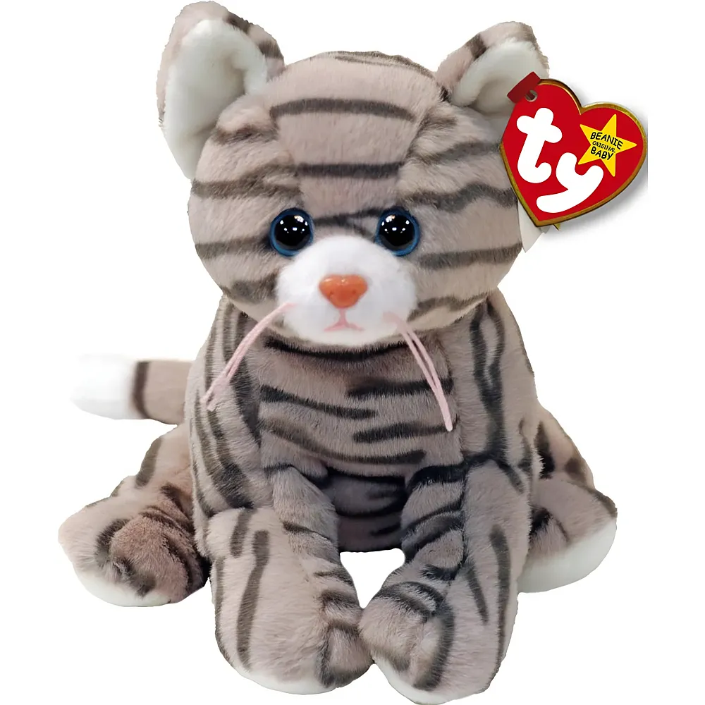 Ty Beanie Babies Silver die Tabby-Katze - 15 cm - Katzen Pl�sch