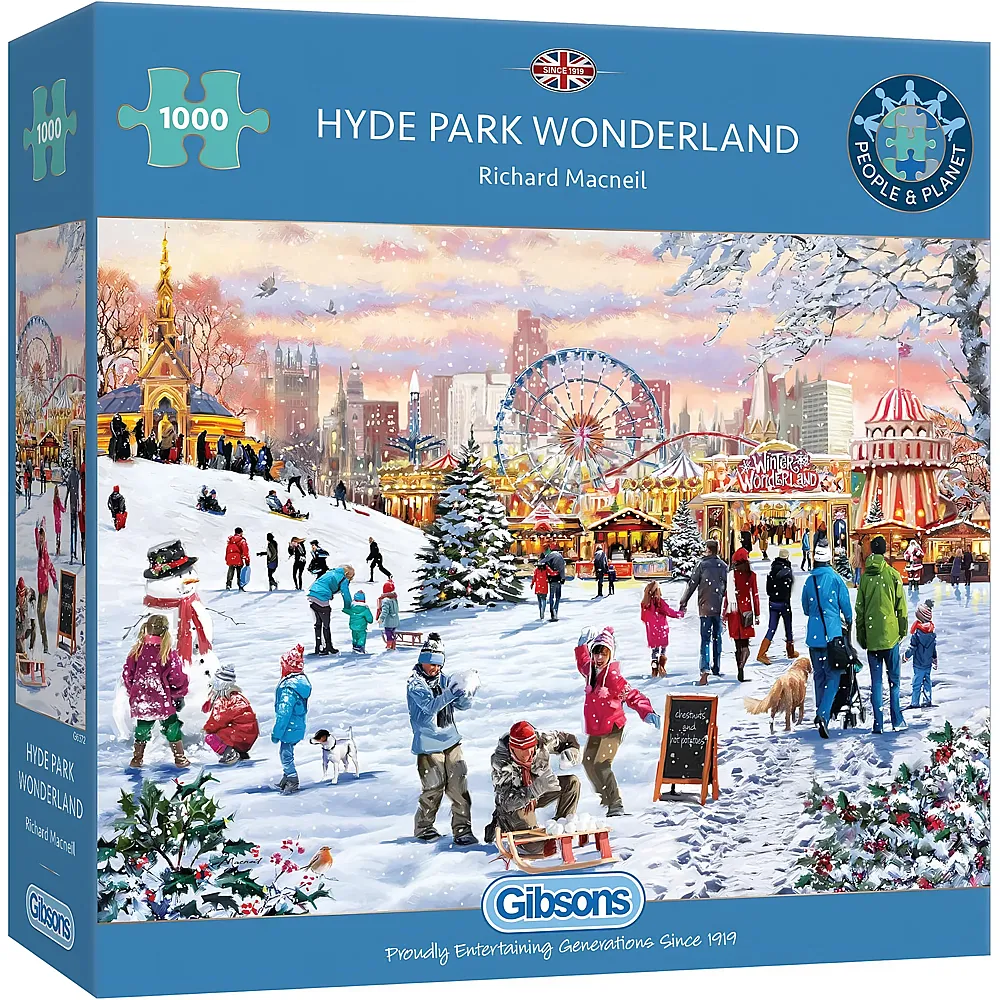 Gibsons Puzzle Richard Macneil Schnee im Hyde Park - 1000 Teile