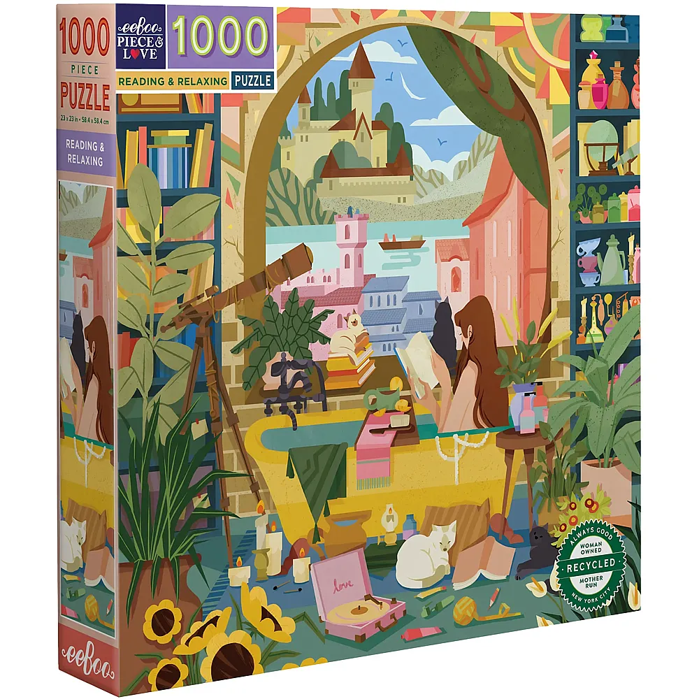 eeBoo Puzzle Reading & Relaxing 1000Teile