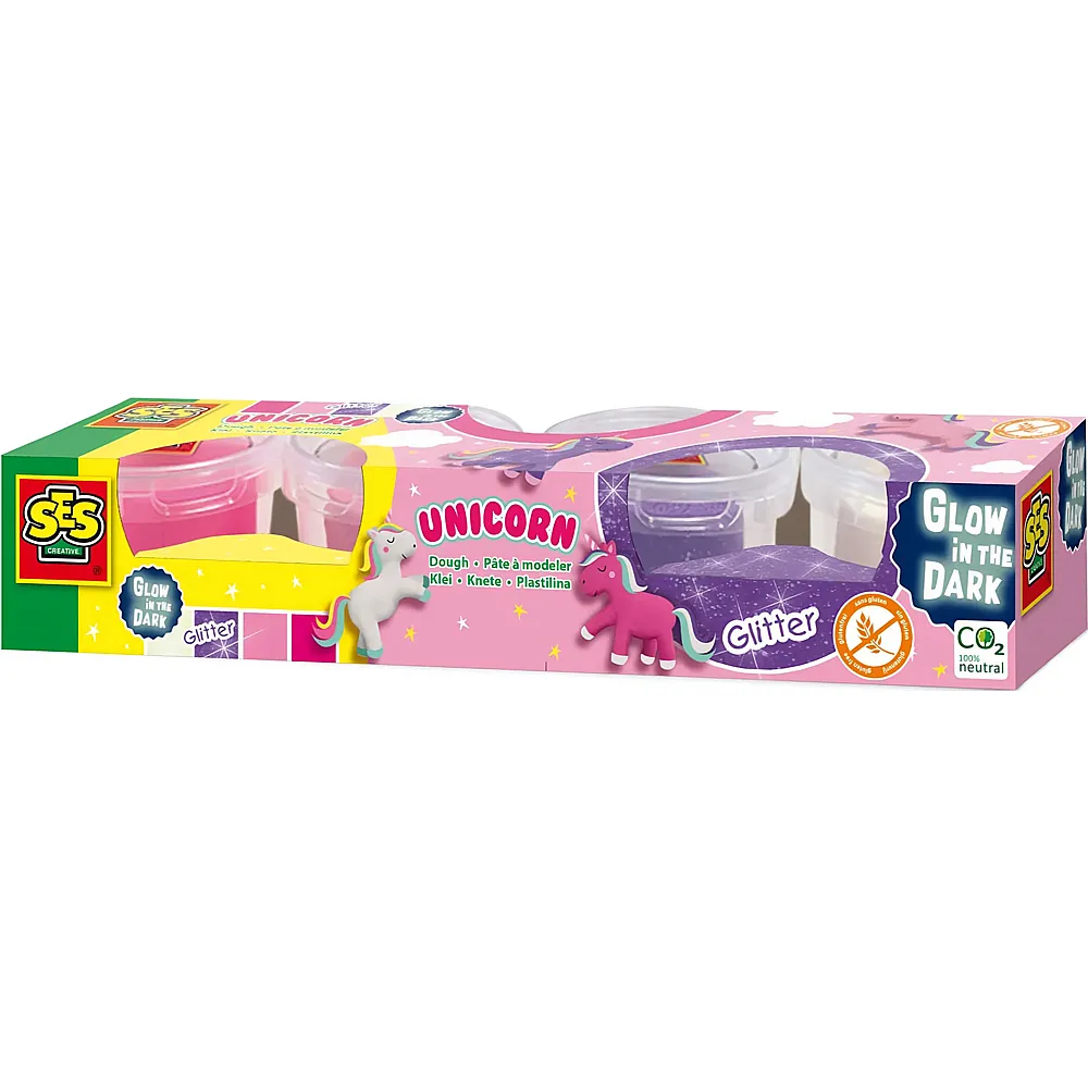 meinspielzeug - SES Knete Einhorn - 4 x 90 g | Kneten & Formen
