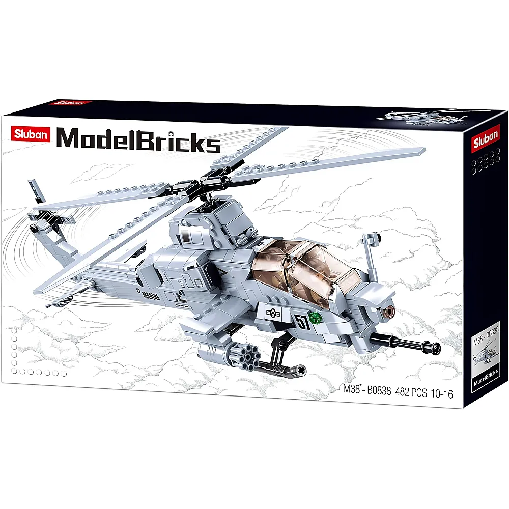 Sluban ModelBricks Attack Helicopter - 482 Teile
