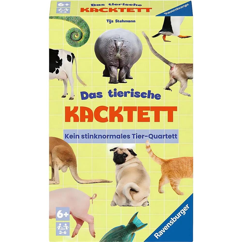 meinspielzeug - Ravensburger Das tierische Kacktett | Quartett