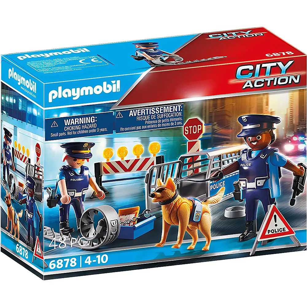PLAYMOBIL City Action Polizei-Strassensperre 6878