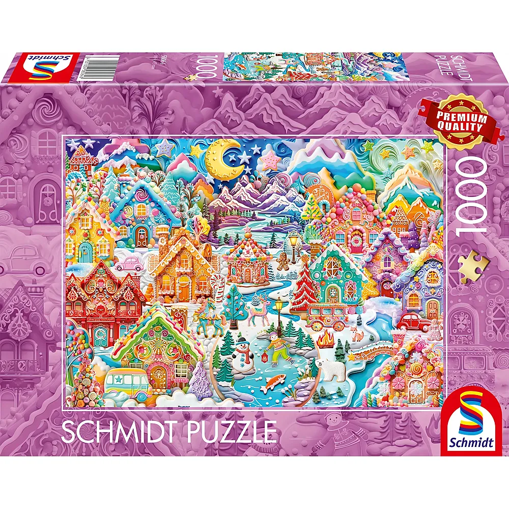 Schmidt Puzzle Weihnachtliche Knusperh�uschen - 1000 Teile