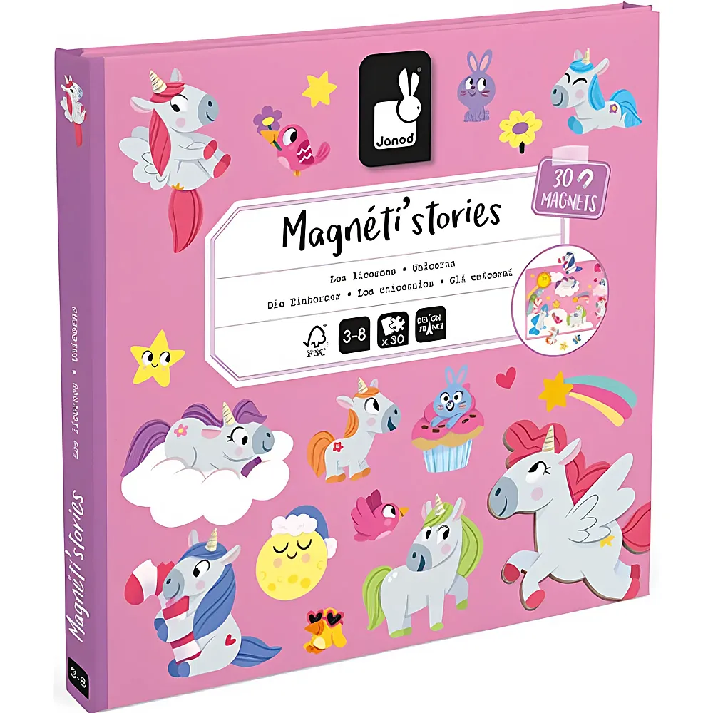 Janod Magnetistories Einhorn - 30 Teile
