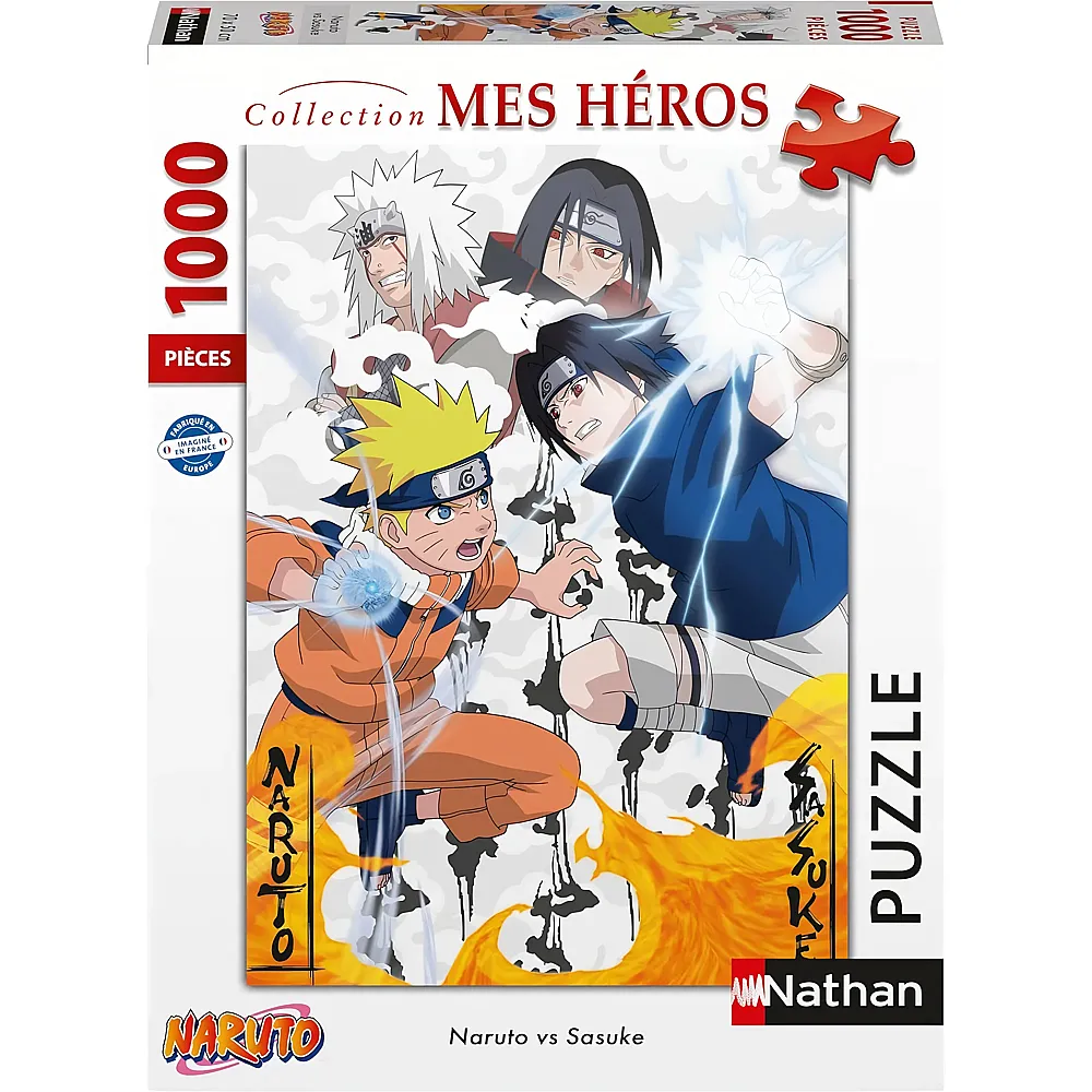 Nathan Puzzle Collection Mes H�ros Naruto Shippuden Naruto vs. Sasuke 1000Teile