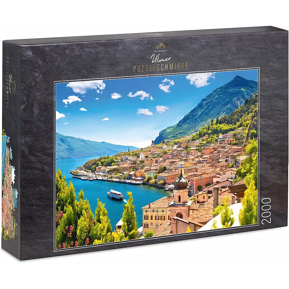 Ulmer Puzzleschmiede Lago die Garda  die malerische Ansicht der Ortschaft Limone sul Garda, Italien - 2000 Teile