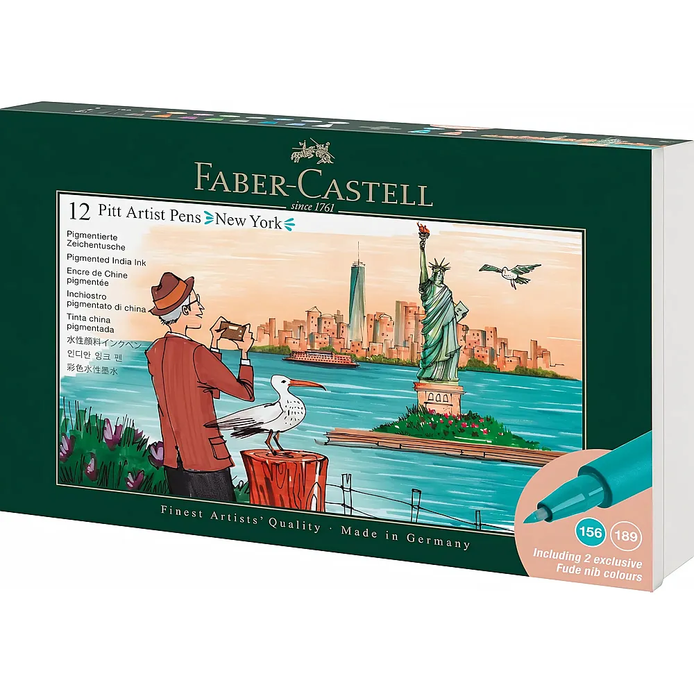 Faber-Castell Pitt Artist Pen Set New York 12Teile