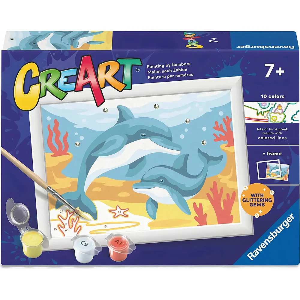 Ravensburger CreArt Malen nach Zahlen - Springender Delfin