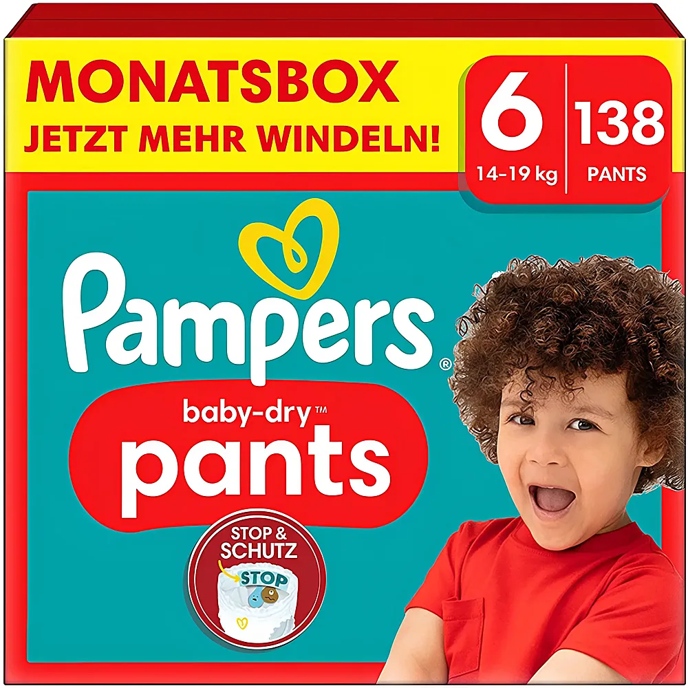 Pampers Baby-Dry Windeln Monatsbox Pants Gr.6 138Stck