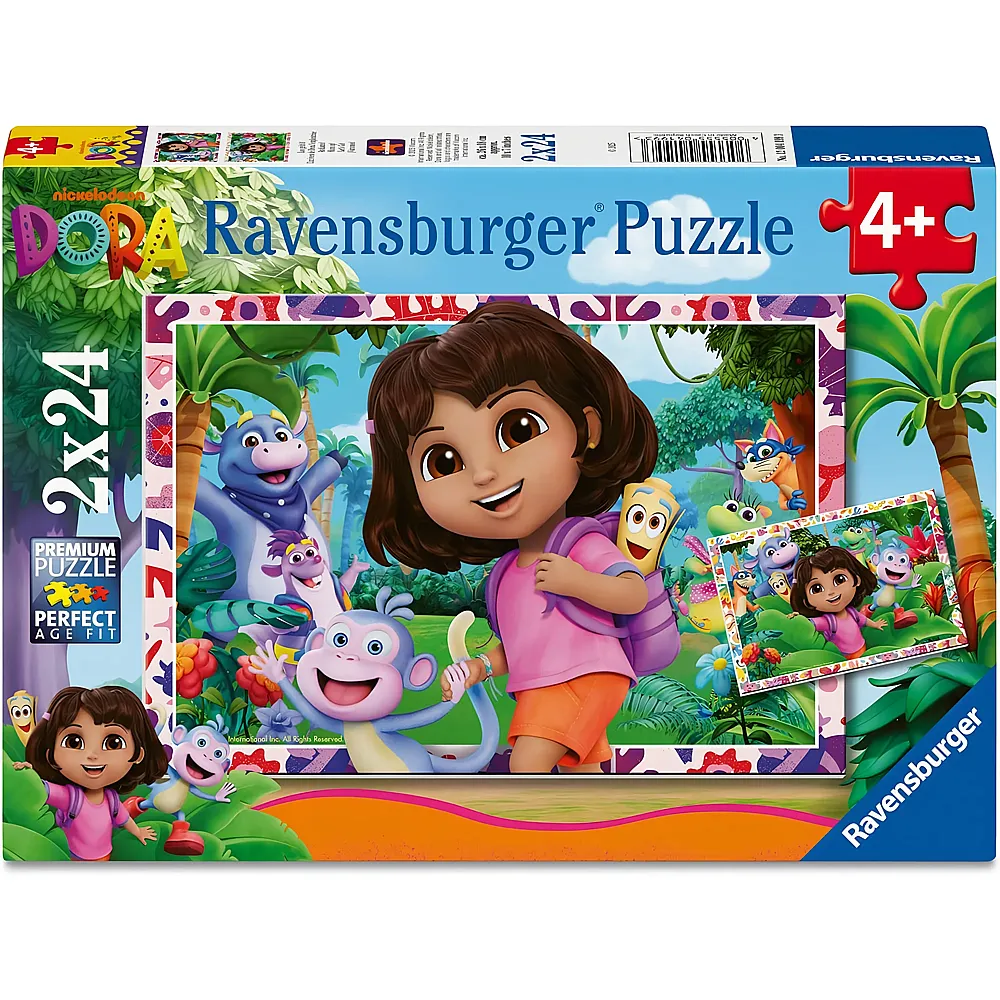 Ravensburger Puzzle 2in1 Dora the Explorer - 24 Teile - Puzzle 10-104 Teile