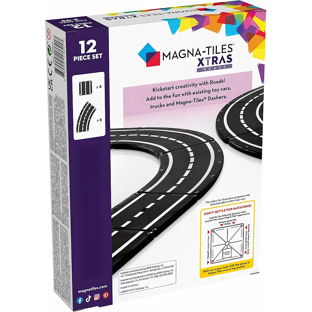 Magna-Tiles � XTRA Roads Set 12-teilig