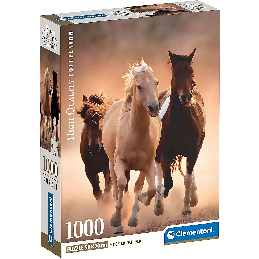 Clementoni Puzzle High Quality Collection Galoppierende Pferde - 1000 Teile